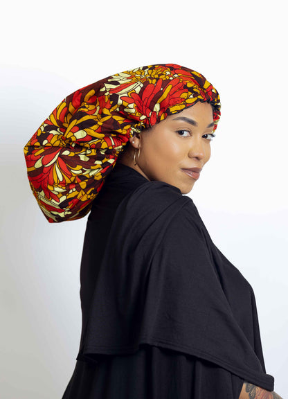 Ankara Head bonnets with Satin / Ivie