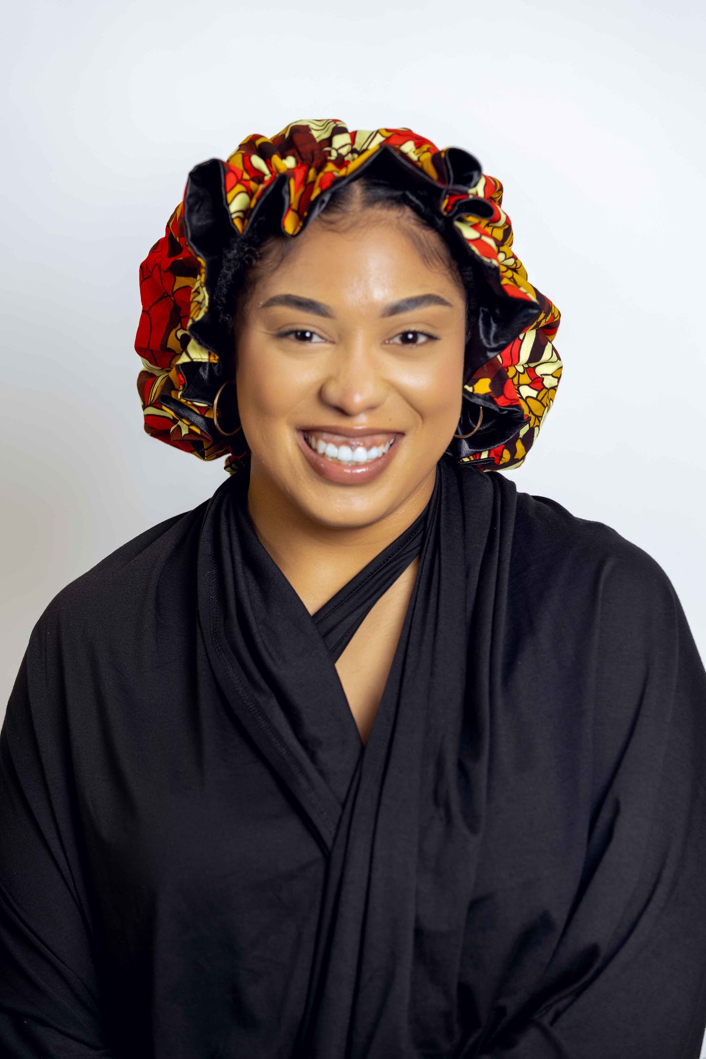 Ankara Head bonnets with Satin / Ivie