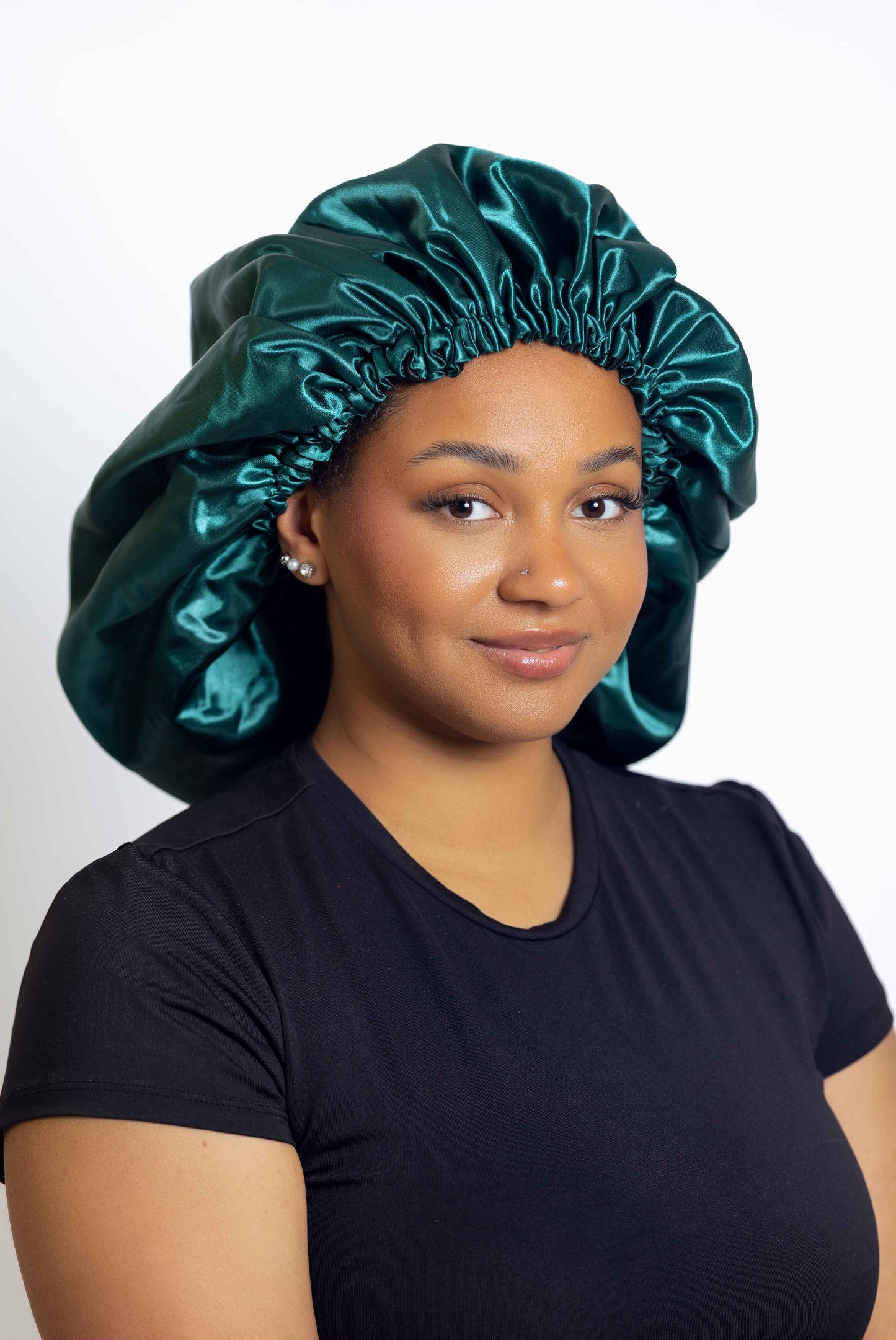 Green Satin Head bonnets