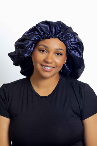 Blue Satin Head bonnets