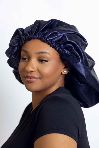 Blue Satin Head bonnets