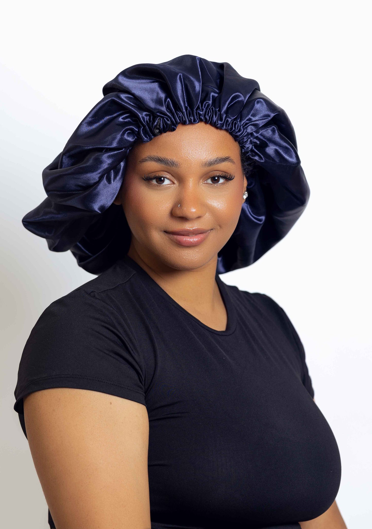 Blue Satin Head bonnets