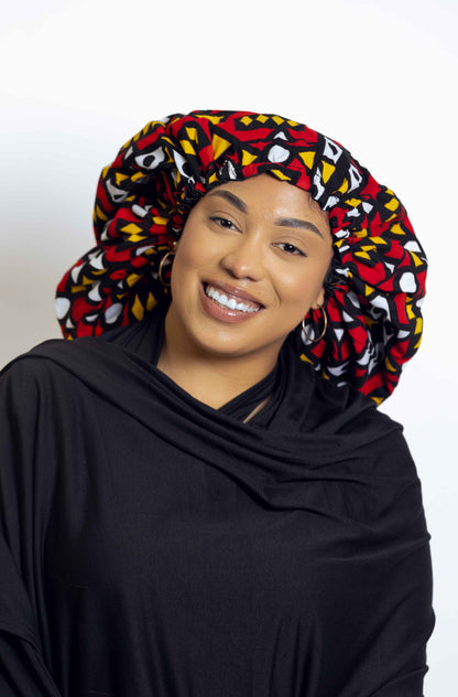 Ankara Head bonnets with Satin / Chichi