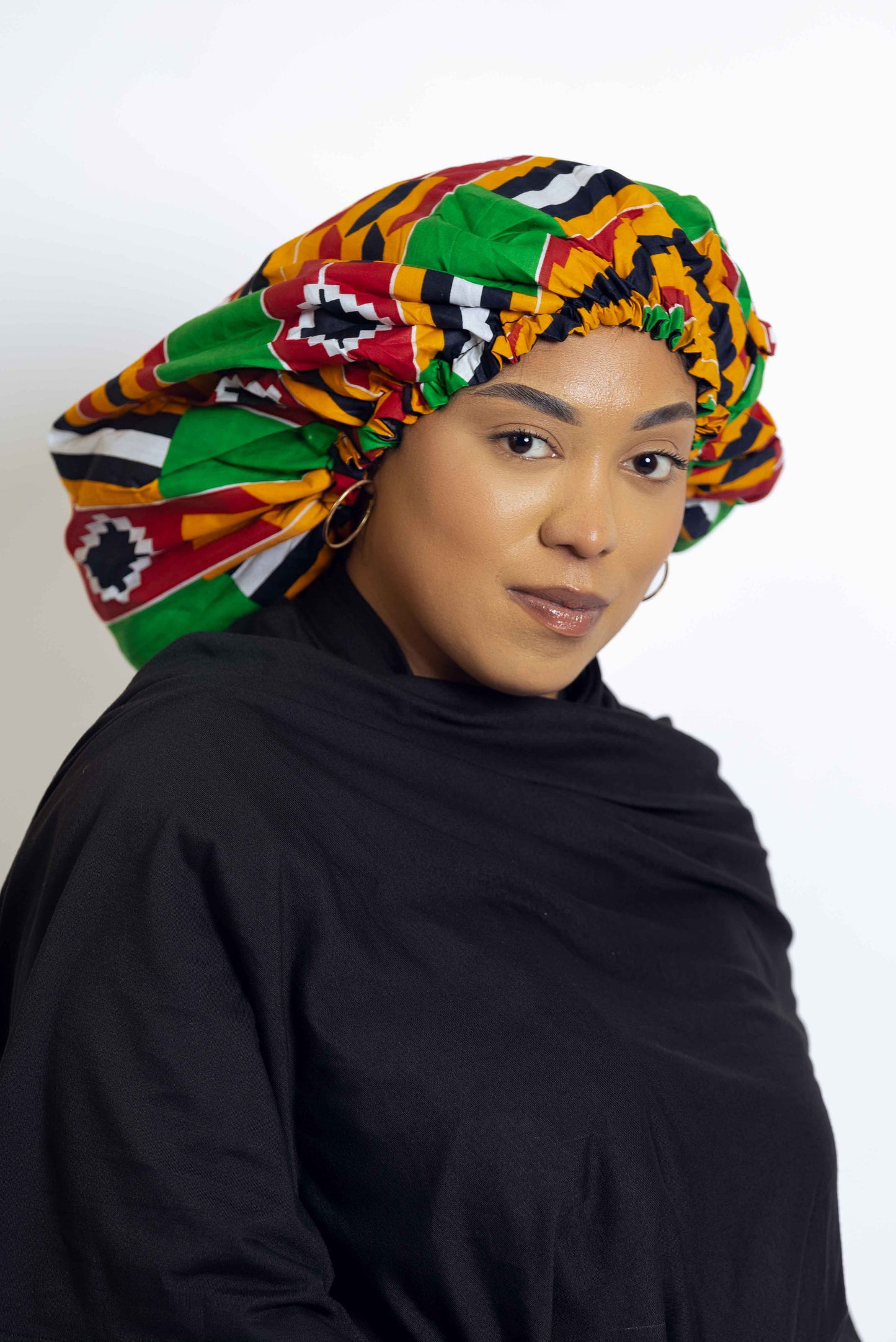 Ankara Head bonnets with Satin / Abena